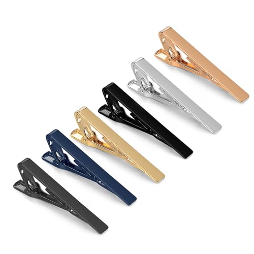 Krawattenklammer Herren, Glänzende Tie Clips Necktie Klammer, Set im Geschenkbox(Klassisch) von AOLVO