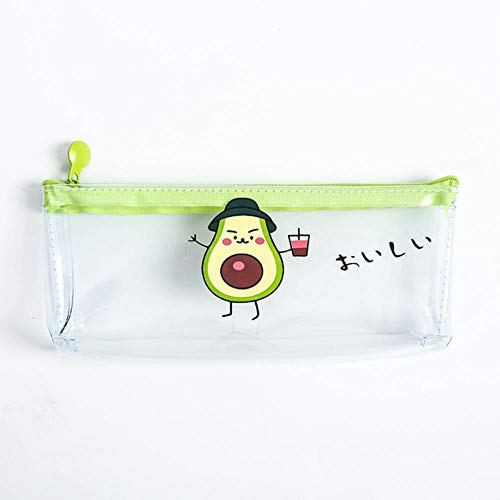 1 Pc Kawaii Bleistiftetui Niedliche Avocado Kids Geschenk Schule Bleistiftbox Bleistiftetui Transparente Bleistifttasche Schulbedarf Briefpapier, B. von AOM