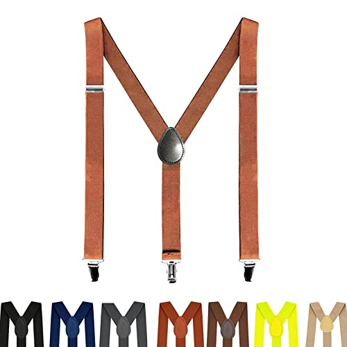 AONAT Hosenträger für Herren Heavy Duty Men Braces breit extra starken Clips Y Form Durable Elastic Verstellbare Herren Hosenträger - Lang Eine Größe Passt Alle Männer und Damen von AONAT