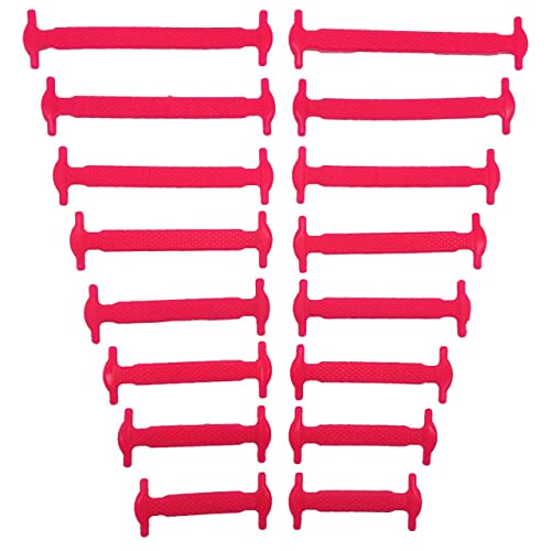 AONAT Schnürsenkel Elastisch für Kinder und Erwachsene, No Tie Shoelaces Wasserdichte Silikon Flaches Elastikband Flache Sportlauf Sport für Sneaker Stiefel Freizeitschuh und Brettschuhe-Rosa von AONAT