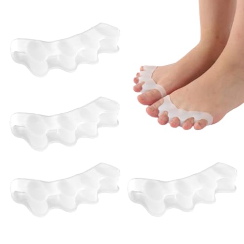 Zehenspreizer,4-Teiliges Set Toe Spacer,Wiederabwaschbares Gel Hammerzehen Korrektur,Herren Zehenspreizer Damen,Zur Entspannung Der Zehen,Linderung Von Ballenzehen,Hammerzehen Und Hallux Valgus von AONAYO