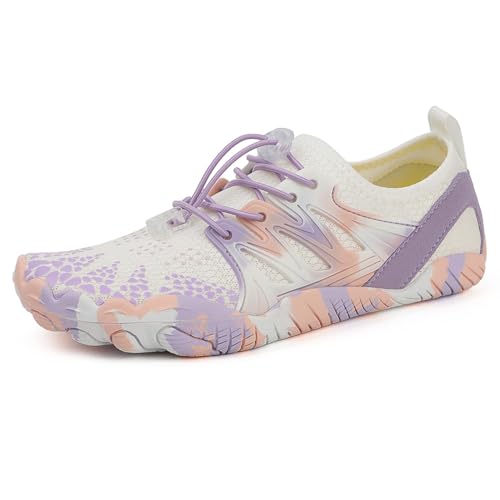 AONEGOLD Barfußschuhe Damen Herren Wasserschuhe Badeschuhe Sommer Strandschuhe Surfschuhe Schwimmschuhe Aquaschuhe Fitnessschuhe mit rutschfest Sohle Zehenschuhe Schnell Trocknend(Violett,Größe 40) AONEGOLD Barfußschuhe Damen Herren Wasserschuhe Badeschuhe Sommer Strandschuhe Surfschuhe Schwimmschuhe Aquaschuhe Fitnessschuhe mit rutschfest Sohle Zehenschuhe Schnell Trocknend(Violett,Größe 40) von AONEGOLD