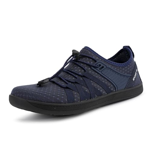 AONEGOLD Barfußschuhe Herren Damen Breite Barfuss Schuhe Zero Drop Solhe Leicht Traillaufschuhe Walkingschuhe Fitnessschuhe Laufschuhe Minimalistische Sneaker (700 Blau/37EU) von AONEGOLD