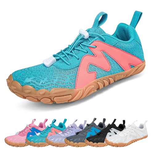 AONEGOLD Barfußschuhe Herren rutschfest Traillaufschuhe Damen Leicht Schnell Trocknend Wassersportschuhe Unisex Atmungsaktiv Fitnessschuhe (Blau,42EU) von AONEGOLD