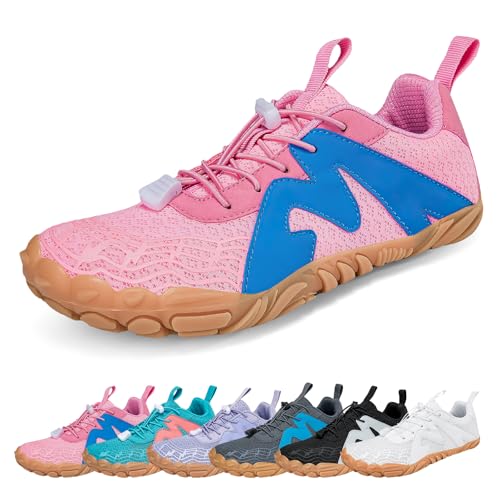 AONEGOLD Barfußschuhe Herren rutschfest Traillaufschuhe Damen Leicht Schnell Trocknend Wassersportschuhe Unisex Atmungsaktiv Fitnessschuhe (Rosa,39EU) von AONEGOLD