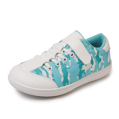 AONEGOLD Kinder Barfußschuhe Jungen Mädchen Breite Minimalistische Sneaker Atmungsaktiv Leicht Wanderschuhe Outdoor Barfuss rutschfest Traillaufschuhe (Blau,33) von AONEGOLD