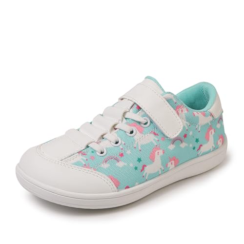 AONEGOLD Kinder Barfußschuhe Jungen Mädchen Breite Minimalistische Sneaker Atmungsaktiv Leicht Wanderschuhe Outdoor Barfuss rutschfest Traillaufschuhe (Hellblau,29) von AONEGOLD