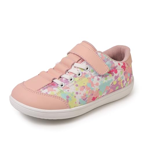 AONEGOLD Kinder Barfußschuhe Jungen Mädchen Breite Minimalistische Sneaker Atmungsaktiv Leicht Wanderschuhe Outdoor Barfuss rutschfest Traillaufschuhe (Rosa,31) von AONEGOLD