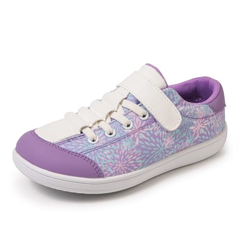AONEGOLD Kinder Barfußschuhe Jungen Mädchen Breite Minimalistische Sneaker Atmungsaktiv Leicht Wanderschuhe Outdoor Barfuss rutschfest Traillaufschuhe (Violett,30) von AONEGOLD