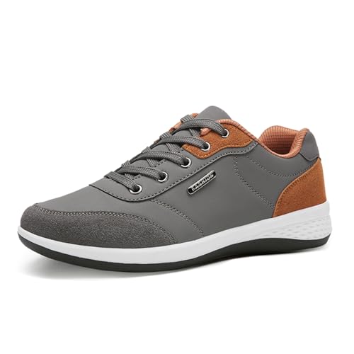 AONEGOLD Orthopädische Herren Ergonomische Schmerzlinderungs Orthoback Schuhe Outdoor Freizeitschuhe Komfortschuhe Turnschuhe(Grau,Größe 44) von AONEGOLD