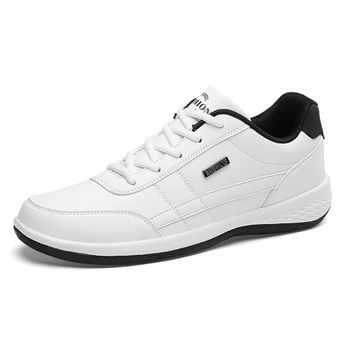 AONEGOLD Orthopädische Herren Ergonomische Schmerzlinderungs Orthoback Schuhe Outdoor Freizeitschuhe Komfortschuhe Turnschuhe(Weiß,Größe 44) von AONEGOLD
