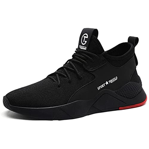 AONEGOLD Sicherheitsschuhe Arbeitsschuhe für Herren und Damen Stahlkappe Schutzschuhe Turnschuhe Atmungsaktiv rutschfeste Sneaker (Schwarz,36 EU) von AONEGOLD