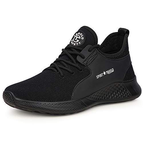 AONEGOLD Sicherheitsschuhe Herren Damen Arbeitsschuhe Leicht Atmungsaktiv Sportlich Schutzschuhe rutschfeste Stahlkappe Schuhe(Schwarz 2,44 EU) von AONEGOLD