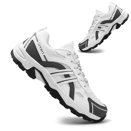 AONEGOLD Wanderschuhe Damen Herren Wasserdicht Atmungsaktiv Trekkingschuhe Leicht rutschfeste Bergschuhe Kletterschuhe Outdoorschuhe Hiking Mountain Sneaker (Weiß/39EU) von AONEGOLD