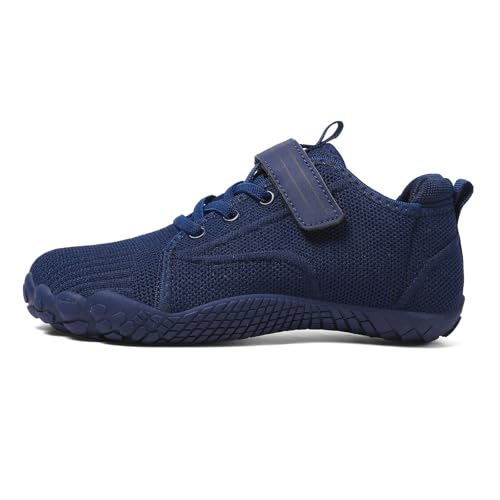 AONETIGER BarfußSchuhe Kinder Jungen MäDchen Hausschuhe Minimalistische Sneaker Breiter Zehenbox Schuhe Atmungsaktive Outdoor Wanderschuhe（4226 Blau,35EU ） von AONETIGER