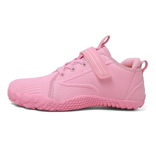 AONETIGER BarfußSchuhe Kinder Jungen MäDchen Hausschuhe Minimalistische Sneaker Breiter Zehenbox Schuhe Atmungsaktive Outdoor Wanderschuhe（4226 Pink,36EU ） von AONETIGER