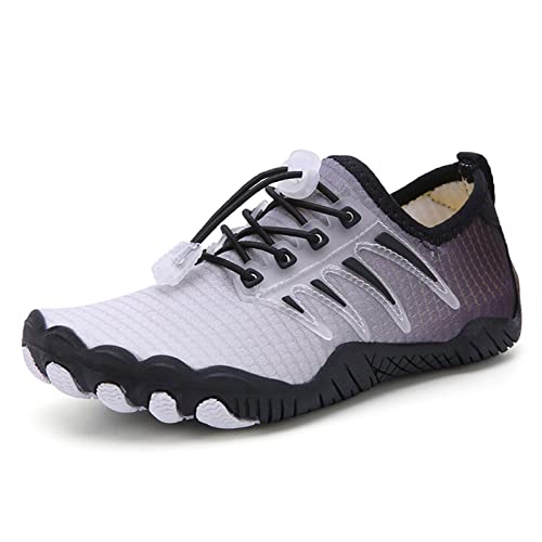 AONETIGER Barfußschuhe Kinder Barfussschuhe Atmungsaktiv Aquaschuhe Badeschuhe Strandschuhe Schnell Trocknend rutschfest Wasserschuhe(8305 Schwarz,32EU) von AONETIGER