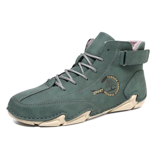 AONETIGER Ergonomische Herren Damen Warm GefüTtert BarfußSchuh rutschfeste Bergexperten Schuhe Winter Schmerzlindernder BarfußSchuh (Grün,38EU) von AONETIGER