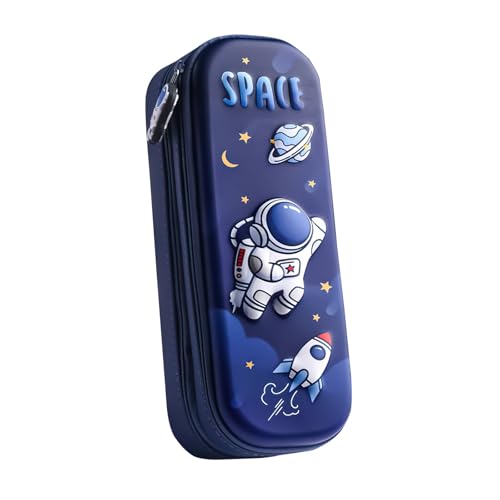 AONETIGER Federmäppchen Groß 3D Federmäppchen für Jungen und Mädchen wasserdichte Bleistift Box mit Fächern Stift Tasche (Interstellares Weltraumblau) von AONETIGER