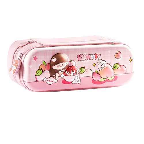 AONETIGER Federmäppchen Groß 3D Federmäppchen für Jungen und Mädchen wasserdichte Bleistift Box mit Fächern Stift Tasche (Kaninchen-Hintergarten) von AONETIGER