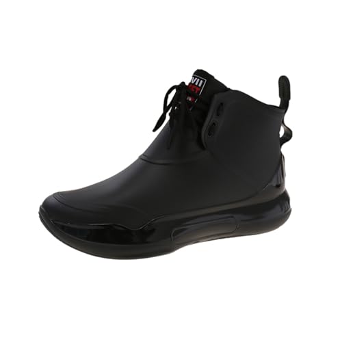 AONETIGER Gummistiefel Damen Herren Regenschuhe Wasserdicht Halbhohe Regenstiefel Bequem Gartenstiefel Outdoor Freizeit Regen Schuhe (220 Schwarz,40EU) von AONETIGER