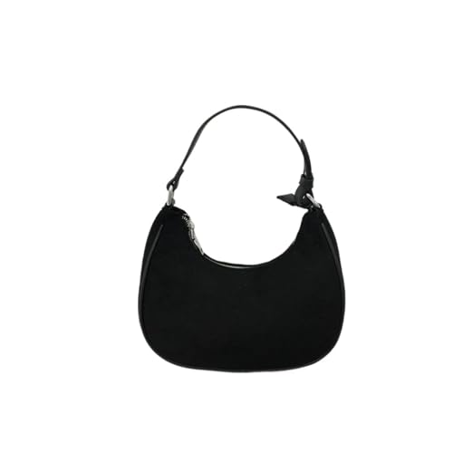 AONETIGER Half Moon Bag for Women Luna Bag Halbmondtasche aus Kunstleder Halbmond Umhängetasche Elegant Crossbody Bag Leather Schultertaschen (BK) von AONETIGER