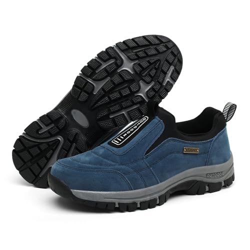 AONETIGER Herren Ergonomischer Orthopädische Wanderschuhe Schmerzlinderungs Outdoor rutschfeste Turnschuhe Bequem Leichte Freizeitschuhe (Blau,41EU) von AONETIGER