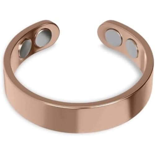 AONETIGER Magnetring Damen Herren Manschette Gesundheits Heilmagneten Ultrastarke Magnete Einstellbare GrößE Ringe (1 Pcs,Roségold) von AONETIGER