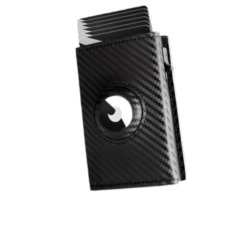AONETIGER Wallet Herren mit RFID Schut Wallets for Men mit AirTag Fach Hochwertiges Echtleder Kartenetui Geldbörse Ausweisfenster Kreditkartenetui (BK) von AONETIGER