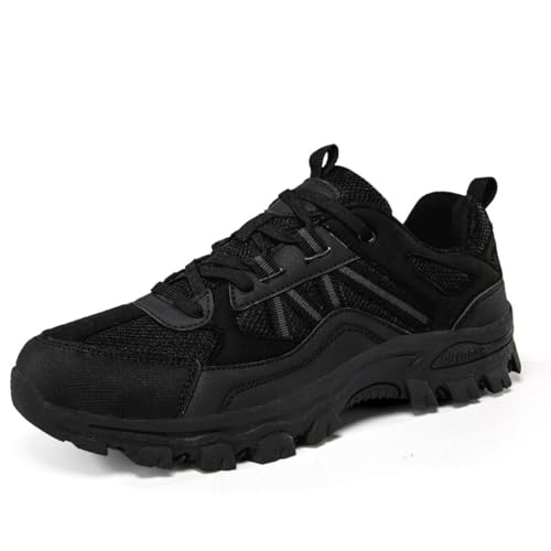 AONETIGER Wanderschuhe Herren Damen Wasserdicht Atmungsaktiv Trekkingschuhe rutschfeste Leicht Bergschuhe Outdoor Hiking Mountain Sneaker(2029 schwarz,42EU) von AONETIGER