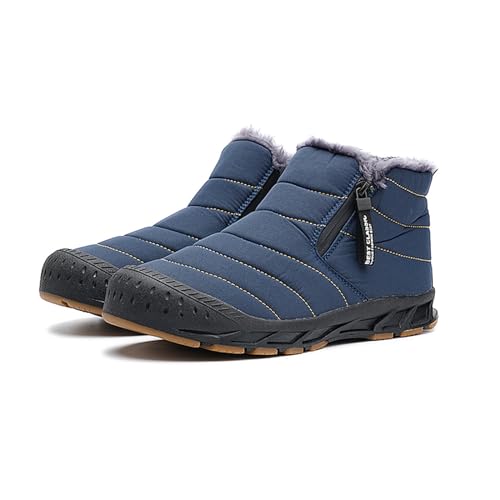 AONETIGER Winterschuhe Herren Damen Gefüttert Winterstiefel Wasserdicht Schneestiefel Warme Bequem Schneeschuhe Rutschfeste Baumwollschuhe(2310 Blau,38EU) von AONETIGER