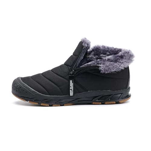 AONETIGER Winterschuhe Herren Damen Gefüttert Winterstiefel Wasserdicht Schneestiefel Warme Bequem Schneeschuhe Rutschfeste Baumwollschuhe(2310 Schwarz,39EU) von AONETIGER