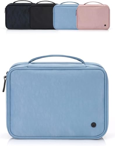 AONEZONE Große Kulturtasche für Damen und Herren, hängende Reise-Make-up-Kosmetiktasche für Toilettenartikel in voller Größe, blau von AONEZONE