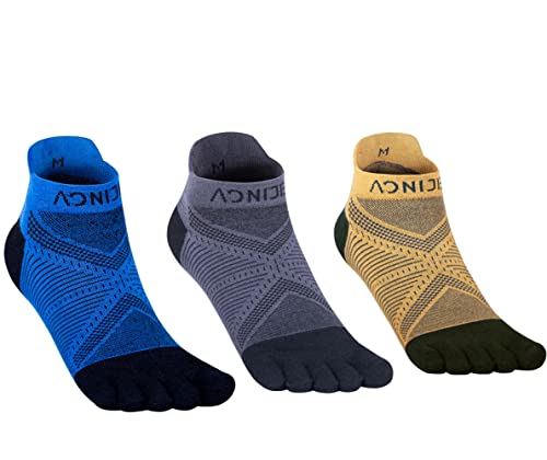 AONIJIE Damen und Herren Athletische Sportsocken, zum Laufen Marathon Fünf Finger Socken (M 39-42,Fm # 3 Paar-Kn?chelhoch) von AONIJIE