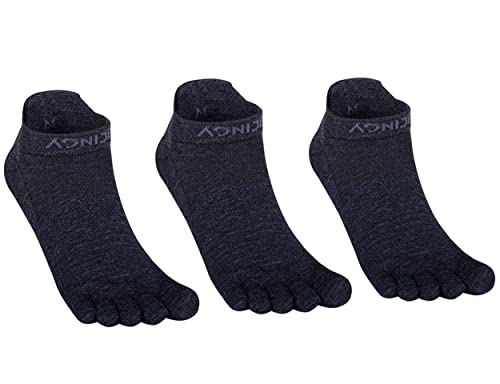 AONIJIE Damen und Herren Athletische Sportsocken, zum Laufen Marathon Fünf Finger Socken (as3, numeric, numeric_39, numeric_42, regular, regular, R # 3 Pairs-Knöchelhoch) von AONIJIE