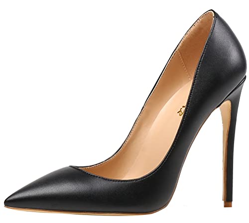 AOOAR Damen High Heel Klassische Abendschuhe Schwarz PU Pumps EU 39 von AOOAR