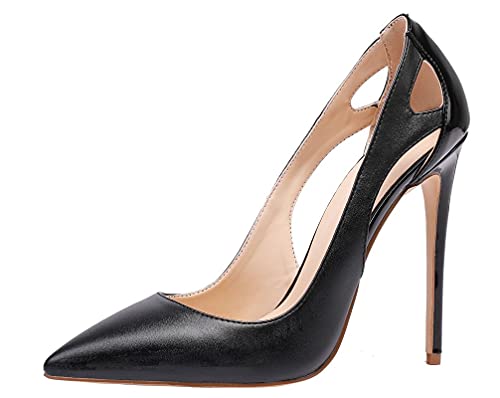 AOOAR Damen Stiletto Abendschuhe Schwarz Pumps EU 38 von AOOAR