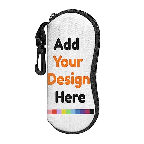 AOOEDM Benutzerdefinierte Brillenetuis für Frauen Männer,Gestalten Sie Ihre eigenen Brillenetuis,Weiche Tasche Neopren Sonnenbrillenetui Porteble Travel Zipper Eyeglass Case von AOOEDM