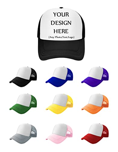 AOOEDM Benutzerdefinierte Kappe für Männer Frauen entwerfen Sie Ihren eigenen personalisierten Text Foto Logo Unisex Baseballmütze Trucker Hut Dad Hut angepasstes Geschenk von AOOEDM