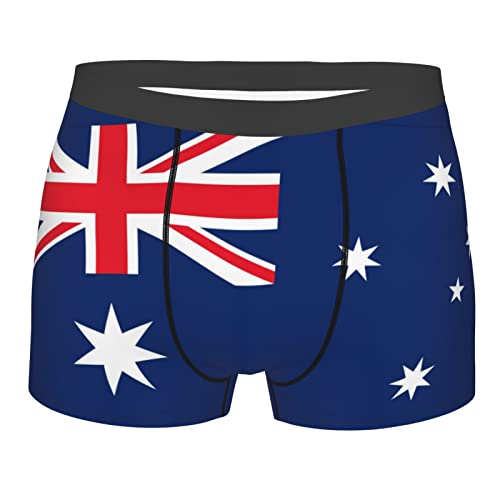 AOOEDM Herren-Boxershorts, Unterhose mit Australien-Flagge, weiche Herren-Unterwäsche, bequemer, atmungsaktiver kurzer Trunk von AOOEDM