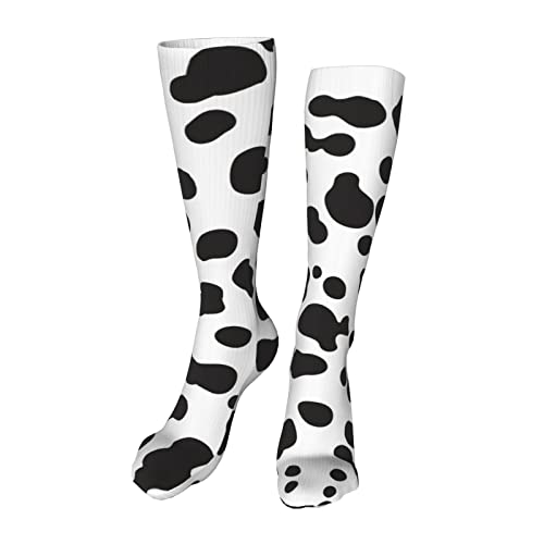 AOOEDM Hunde-Dalmatiner-Print Damen-Socken mit Rundhalsausschnitt, dicke Strümpfe, feuchtigkeitsbeständig, hohe Socken, Kompression, Laufsocken, 50,8 cm von AOOEDM