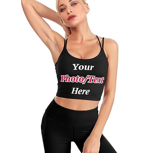 AOOEDM Individuelle Crop-Tops. Entwerfen Sie Ihre eigenen Sport-BHS für Damen und Mädchen, Laufwesten, Trainings-BHS, gepolsterte Yoga-BHS, rückenfreie Tanktops von AOOEDM