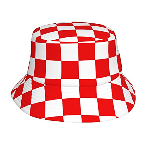 AOOEDM Königreich Kroatien Fischerhut Sommer Strand Outdoor Fischer Erwachsene Unisex Kappe Sonnenhut Packbar von AOOEDM