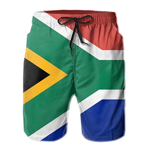 AOOEDM Lässige Herren-Strandshorts mit südafrikanischer Flagge, Badeanzug, Badehose von AOOEDM