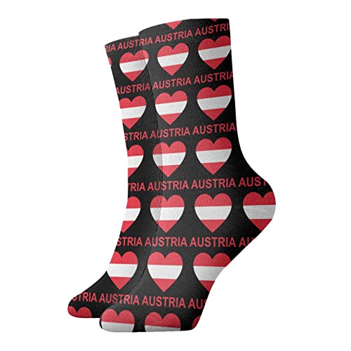 AOOEDM Love Austria Sportsocken Söckchen Freizeitsocken Crew Socken 30cm von AOOEDM