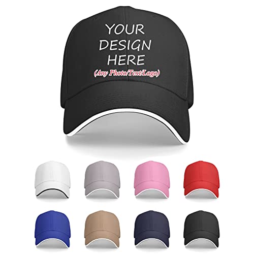 AOOEDM Personalisierte Baseballmütze mit Ihrem Text/Foto/Logo Custom Trucker Hat für Männer & Frauen Dad Hats Customized Cap Geschenk von AOOEDM