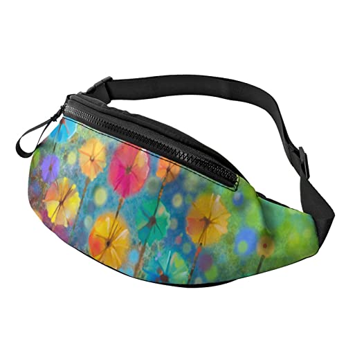 Abstrakte Löwenzahn-Bunte Blumen-Gürteltasche Sport-beiläufige Hüfttasche für Frauen Männer Modisch von AOOEDM