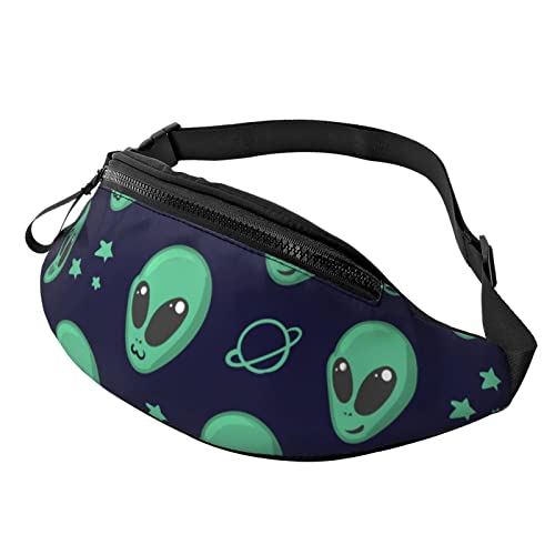 Aliens Head In Space Große Bauchtasche für Männer, Geschenke für Sport, Training, Reisen, Laufen, lässige Gürteltasche von AOOEDM