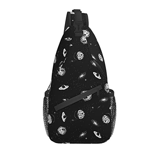 Aliens Sling Bag Casual Crossbody UFO Space Umhängetasche Rucksack Chest Daypack von AOOEDM