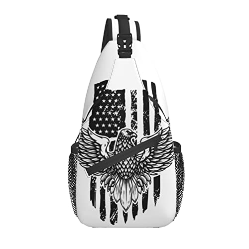 American Flag Sling Bag Casual Crossbody American Umhängetasche Rucksack Chest Daypack für Outdoor von AOOEDM